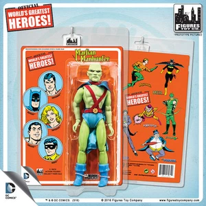 Official DC Comics Martian Manhunter 8 " Action Figure on Retro Style Retro Card - Picture 1 of 1