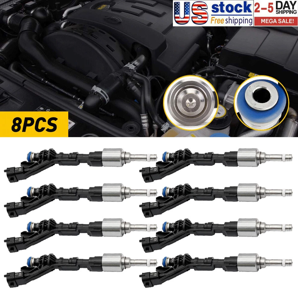 Injetores de combustível 8 peças upgrade para 2010-16 Jaguar XJ e Land Rover LR4 0261500298 - Imagem 1 de 4
