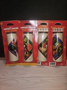 Lot of 4 Disney Mickey Mouse Wall Border Stick-Ups 15' x 5" Minnie Donald Goofy - Picture 1 of 8