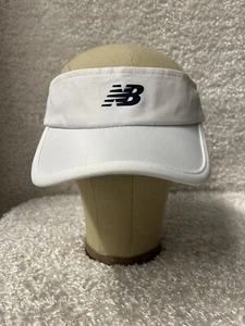 New Balance Performance Visor White Dark Navy Lettering Tennis Golf Softball NWT - Picture 1 of 9
