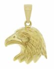 14k Yellow Gold Solid American Eagle Charm Pendant 1.25" 5.6 grams