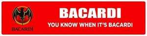 Bacardi | Branded Premium Decorative Plastic Display Sign | 6"h x 24"w - Picture 1 of 1