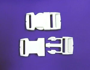 1" (25 mm) HEBILLAS DE LIBERACIÓN LATERAL BLANCO 10 PIEZAS SR HEBILLA ajuste simple (un lado) - Imagen 1 de 1
