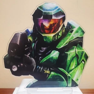 Master Chief Acryl Aufsteller 6x6 Zoll Halo Display Spielzimmer Geschenk Xbox Retro - Bild 1 von 13