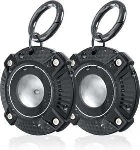 2 pc Waterproof Screw Full Cover Case for Airtag Tracker Keychain Holder, Black - Picture 1 of 4