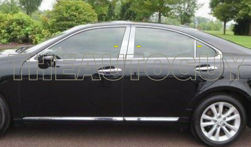 (FOR) 2007-2012 LEXUS ES350 6 Piece Stainless Steel Pillar Post Trim. 4-door - Image 1 of 1