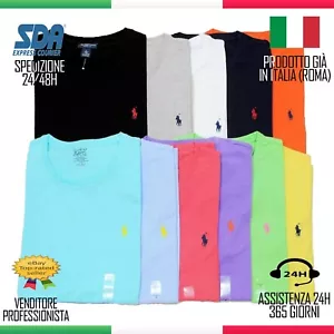 Maglietta Maglia Tshirt T-shirt Polo Ralph Lauren Originale Cotone Slim Fit - Foto 1 di 12