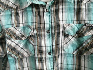 Kid's Blue Stripe Cotton Cowboy Western Rodeo Ranch Play SHIRT Black Onyx Snap - Picture 1 of 3