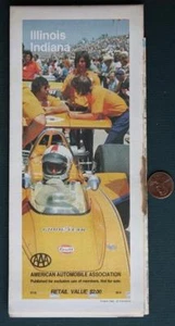 1985 Indianapolis Indy 500 Straßenkarte von Indiana & Illinois Rick Mears auf Cover--- - Bild 1 von 1