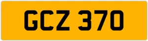 GCZ 370 G 3x3 DATELESS PRIVATE NUMBER PLATE GAZ GAV GEO GUS GUY GRACE GEM GED GS - Picture 1 of 1