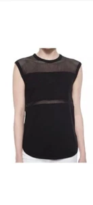 NWT RAG & BONE/JEAN Black Cotton 'Marlo' Illusion Panel Tank Dress Size S - Picture 1 of 4