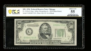 DBR 1934 $50 DGS FRN Chicago Fr. 2102-Gdgs PCGS-B 55 Serial G05681723A - Picture 1 of 2