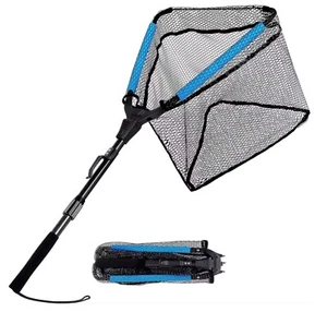 Sea Saltwater Freshwater Fishing Floating Landing Net Extendable Folding Compact - Imagen 1 de 17