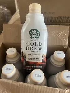 Starbucks Cold Brew MADAGASCAR VANILLA Multi Serve Concentrate 6 Bottle 32Oz - Picture 1 of 6