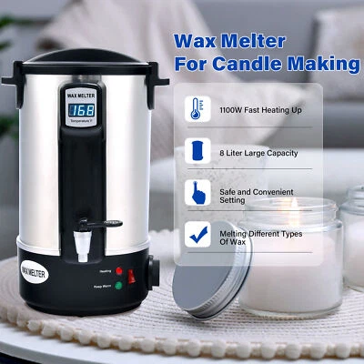 8.45Qts Wax Melter for Candle Making Electric Wax Melting Pot Commercial or Home - Image 1 of 4