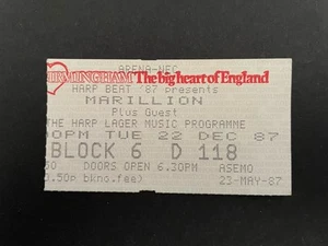 Marillion Ticket 1987 - Imagen 1 de 1