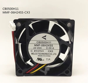 CB0500H11 MMF-06H24SS-CX3 24V 0.09A 3-pin For Mitsubishi 75NA inverter fan - Afbeelding 1 van 7