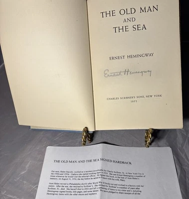 Signed 1953 1st Edition of Ernest Hemingway’s The Old Man and the Sea -Book Club Foto 1 de 4