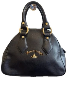 Vivienne Westwood Black Leather Handbag - Picture 1 of 9