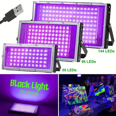 50/96/144 LED Blacklight UV Light USB for luminous parties, Halloween Christmas - Image 1 of 4
