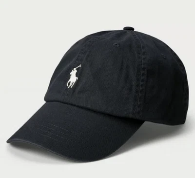 Polo Ralph Lauren Hombre Talla Única Algodón Chino Ajustable Gorra de Baile Negro Blanco Foto 1 de 4