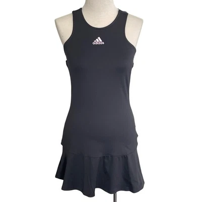 Adidas AEROREADY Tennis Dress Black Athletic Racerback Skirt Women S - Image 1 of 4