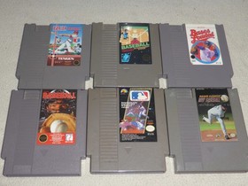 NINTENDO NES GAME CARTRIDGE LOT BASEBALL RBI BASES LOADED CLEMENS MVP TECMO