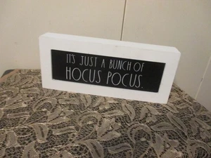 Rae Dunn Halloween It’s Just A Bunch Of Hocus Pocus Wooden Sign 5x12 - Picture 1 of 4
