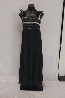 Maxi Vestido Para Mujer Mason & Belle Morgana Manga Acampanada EH6 Azul Marino Pequeño Nuevo con Etiquetas Foto 1 de 4