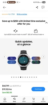 Samsung Galaxy Watch 8 Classic 46mm Black, BT/WIFI, US Version - Image 1 of 3