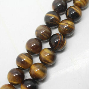 4/6/810/12/14mm Natural Yellow African Tiger's Eye Round Gemstone Beads 15" AAA