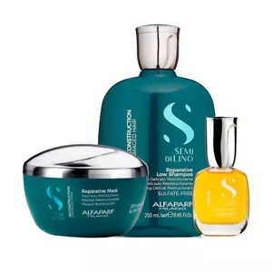 Set Per Capelli Danneggiati ALFAPARF Kit Reparative Shampoo + Maschera + Olio - Imagen 1 de 1