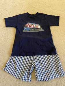Vintage boys mis t v us short set size 5/6 - Picture 1 of 5