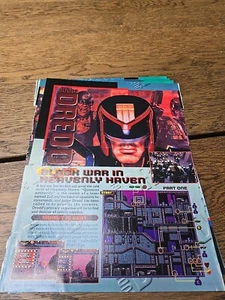 Judge Dredd Nintendo Power Magazine Guide Pullout Cheat Sheets Cut Outs Vintage - Picture 1 of 14