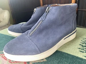 Stivaletti donna Gentle Souls blu navy scamosciati con cerniera 9,5 M - Foto 1 di 6