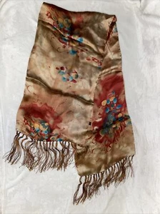 Seide Vintage Mode luxuriöser 46 Zoll Schal - Bild 1 von 5