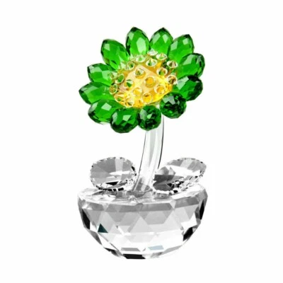 Crystal Sunflower Figurine Glass Bouquet Flower Collectible Ornament Table Decor - Image 1 of 4