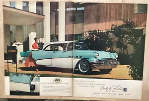 Buick Riviera 1956 anuncio impreso vintage de doble página La Coquille Club Palm Beach - Imagen 1 de 1