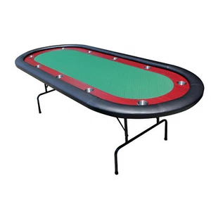 IDS 96" Light Series Poker Table Green Speed Cloth Racetrack with Folding Legs - Picture 1 of 6