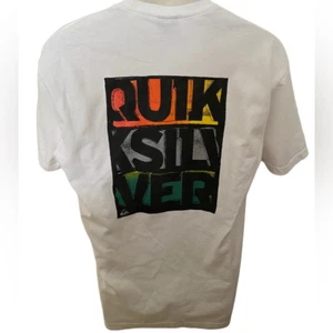 QUIKSILVER Multicolor Logotipo Surf Skate Camiseta Hombre L Grande - Imagen 1 de 6