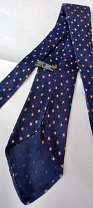 VINTAGE 1950S TOOTAL GREY QUALITY BLUE SPOTS & SQUARES TIE/MOD/60S/REVIVALIST - Picture 1 of 13