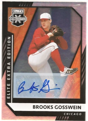 Brooks Gosswein 2021 Panini Elite Extra Edition Auto White Sox Prospect - Image 1 of 3
