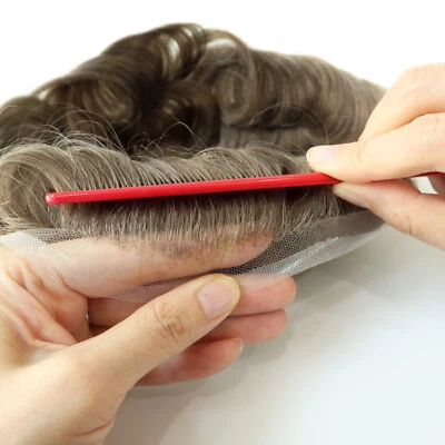 Pelo ligero sistema de reemplazo de cabello humano de encaje suizo invisible Toupee para hombre Foto 1 de 4