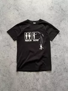 Camiseta Problema Resuelto Relaciones Humor Camiseta Negra Para Hombre Talla Pequeña Estampado Divertido - Imagen 1 de 11