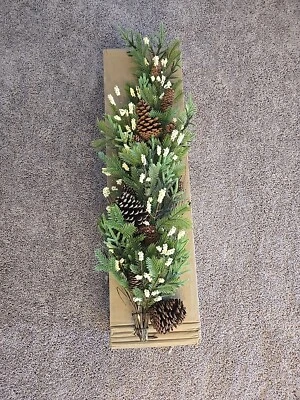 Home Interiors 36” Winter Pine Swag with Real Pinecones & Berries NIB - Image 1 of 4