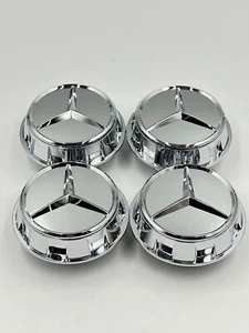 4pcs Mercedes Benz Maybach C63s E63s CLS63s AMG Chrome Center Caps Screw On 60mm - Picture 1 of 6