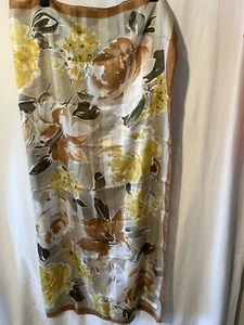 M&S St Micheal Floral Vintage Square Head Scarf New Unworn Revival Race Day Wear - Picture 1 of 4