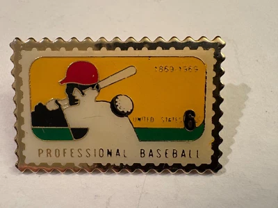 Vintage Professional Baseball  Commemorative Metal 1869-1969 Stamp Pin MLB - Image 1 of 2