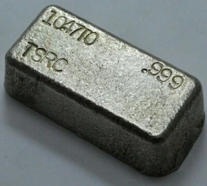 RARE VINTAGE Tri-State Refining OLD POURED BAR 10.47 toz .999 Silver Bar TSRC - Picture 1 of 6