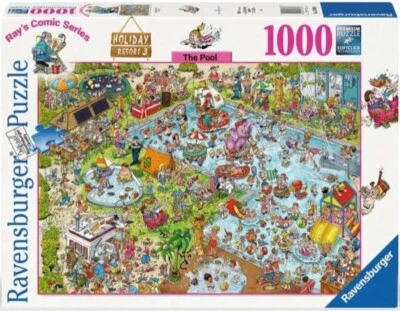 RAVENSBURGER PUZZLE*1000 T*RAY'S COMIC SERIES*HOLIDAY RESORT 3*THE POOL*OVP